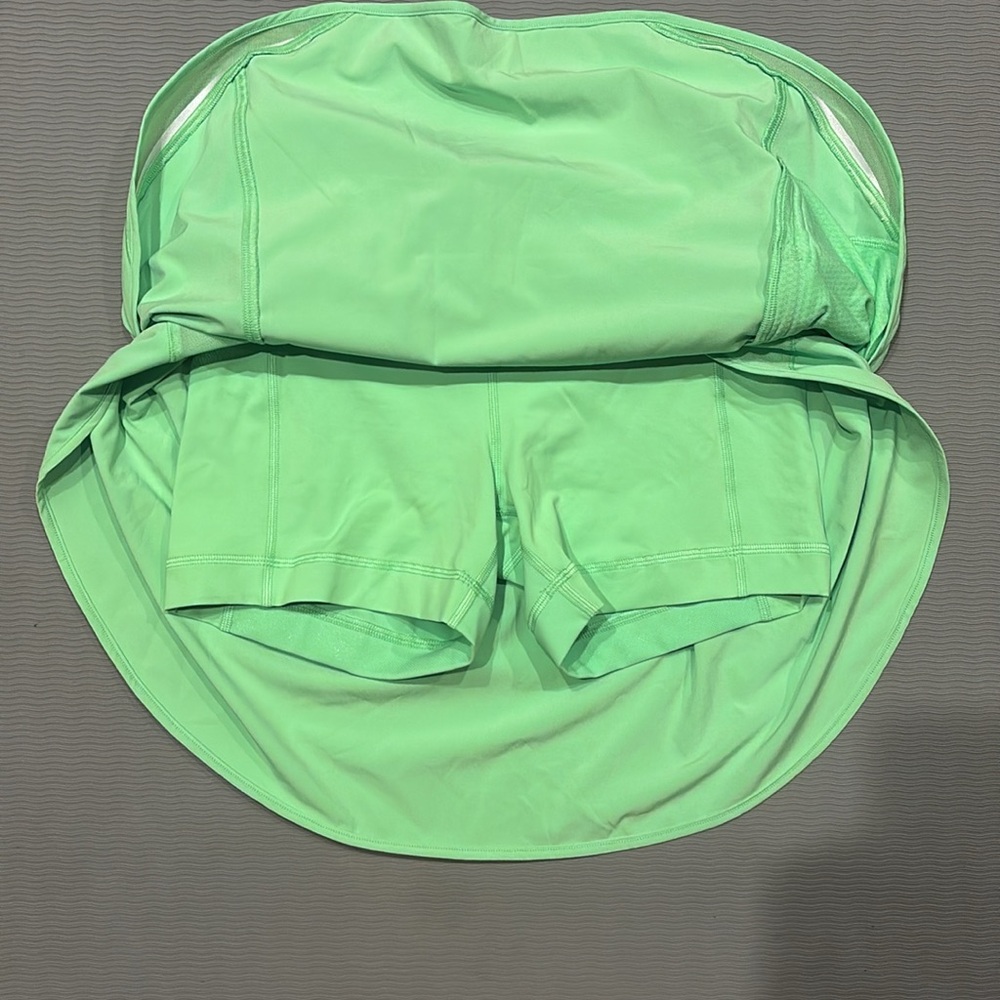 Lululemon Hotty Hot High-Rise Skirt Skort Long Scream Green Light 6 - Picture 13 of 16
